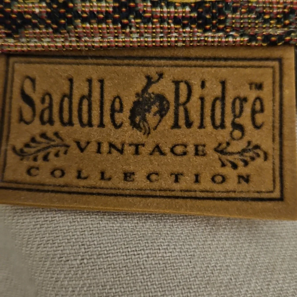 Vtg SADDLE RIDGE 1980s Western Equestrian Horse Tapestry Zipper Vest - Picture 9 of 11